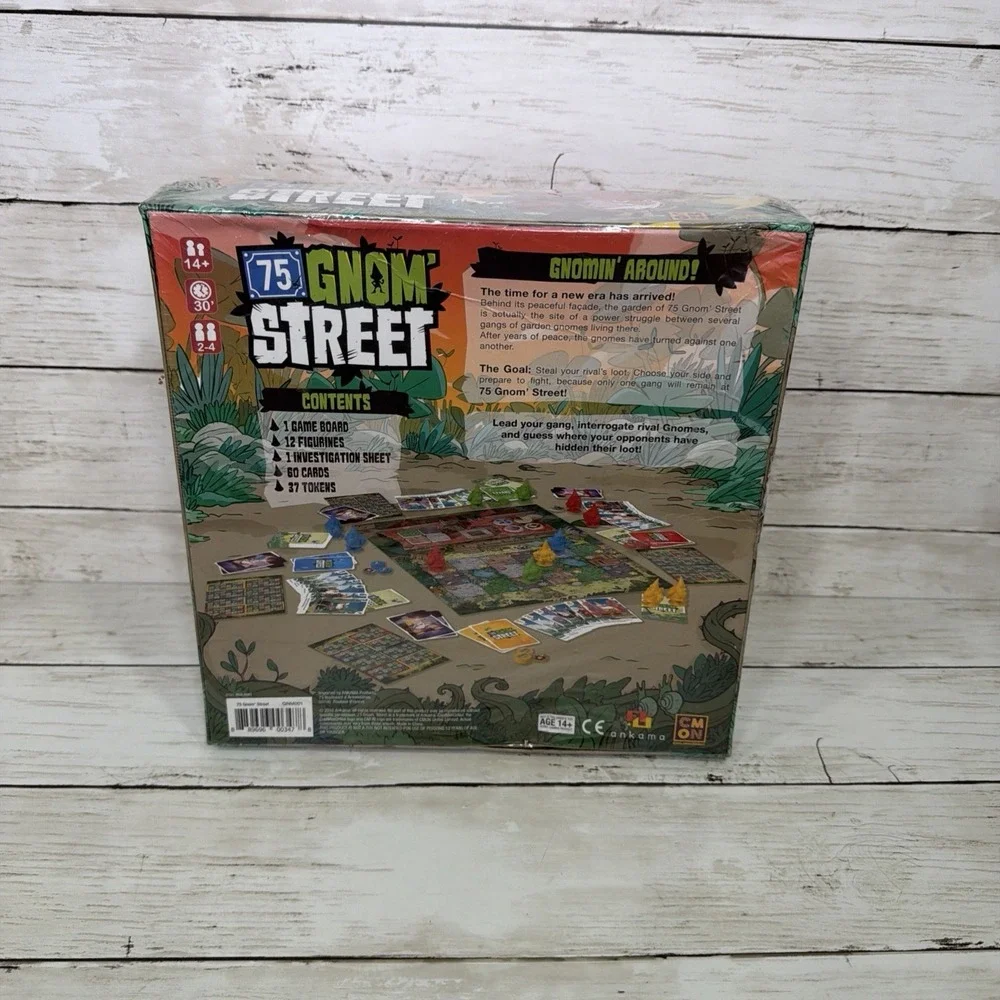 75 Gnom Street Board Game CMON Ankama Garden Gnome Strategy Battle Game Sealed